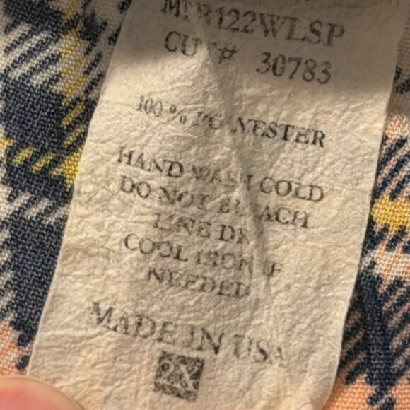 Moa Moa Woman Plaid Button-Up Shirt 3/4 Sleeve Size 2X Blouse - Picture 3 of 12